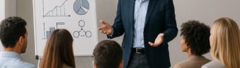 Équipe en réunion pour une transformation commerciale réussie