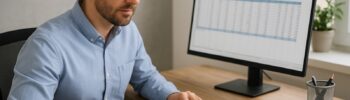 Consultant en gestion de la paie analysant des bulletins de salaire