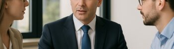 Un expert senior en développement commercial échange avec son équipe dans un bureau chaleureux